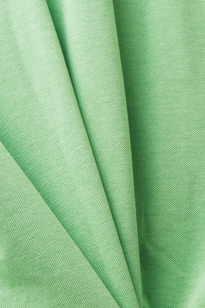 Poloshirt i pique med stribede detaljer, GREEN, detail image number 5