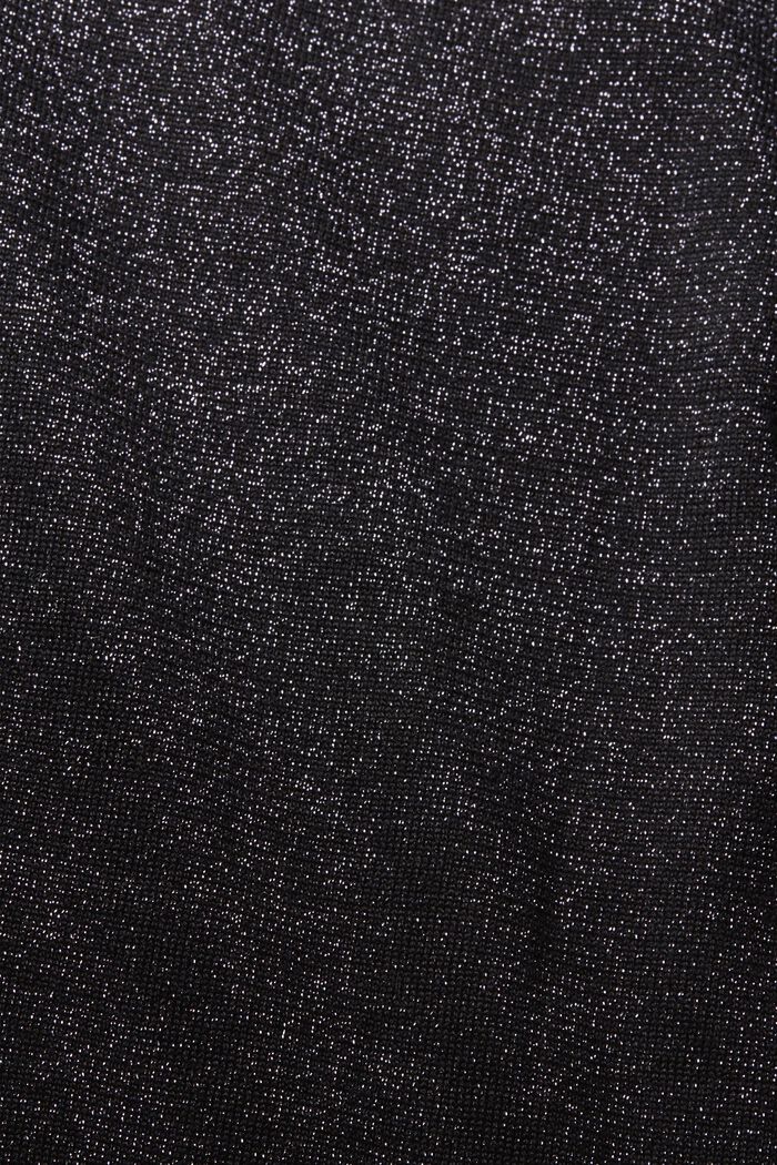 Strikkjole med glimmereffekt, BLACK, detail image number 6