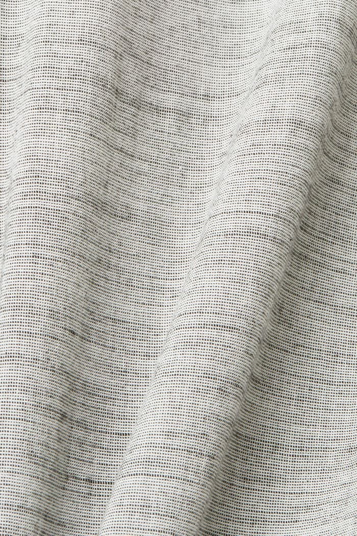 Stribet skjorte i bæredygtig bomuld, MEDIUM GREY, detail image number 5
