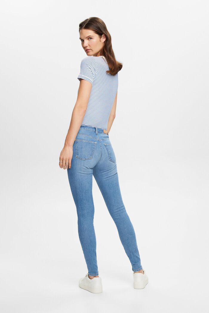Skinny jeans i bæredygtig bomuld, BLUE LIGHT WASHED, detail image number 3