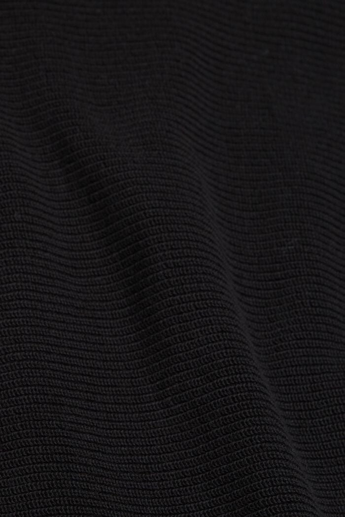 Pullover med bådudskæring, af økologisk bomuld/ TENCEL™, BLACK, detail image number 4