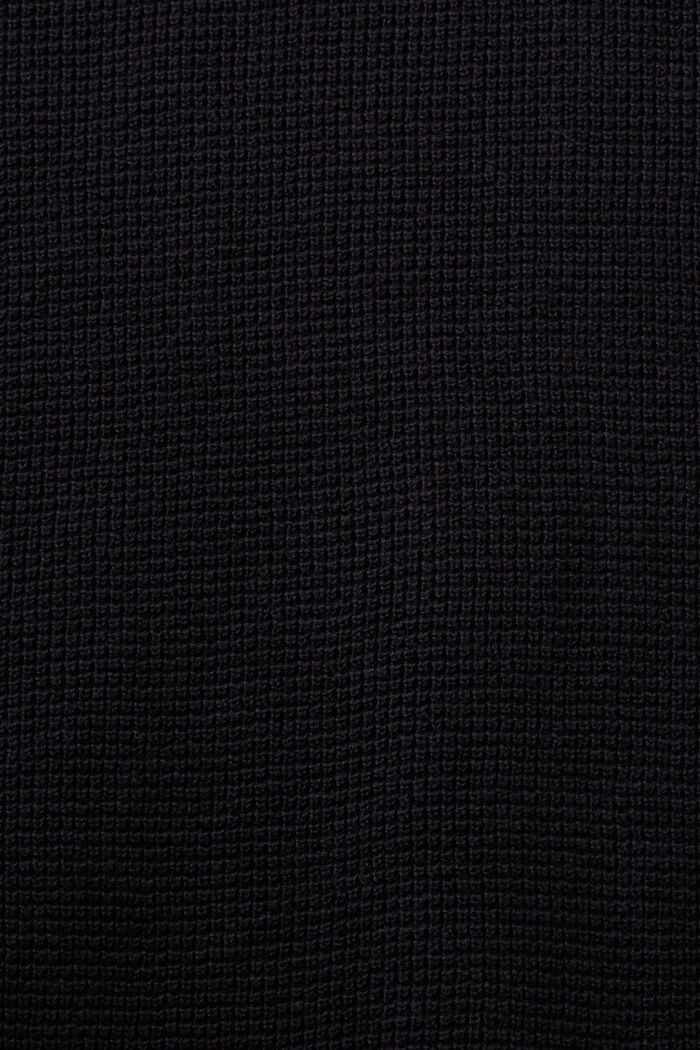Troyer-pullover i bomuld med lynlås, BLACK, detail image number 5