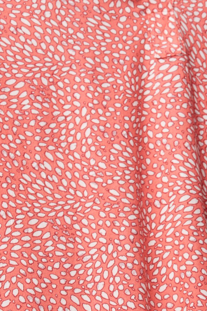 Mønstret bluse i LENZING™ ECOVERO™, NEW CORAL, detail image number 4