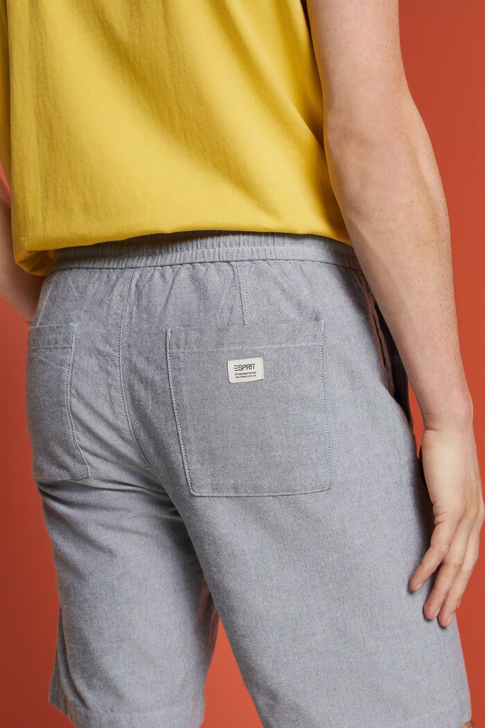 Pull on-shorts i twill, 100 % bomuld, NAVY, detail image number 4