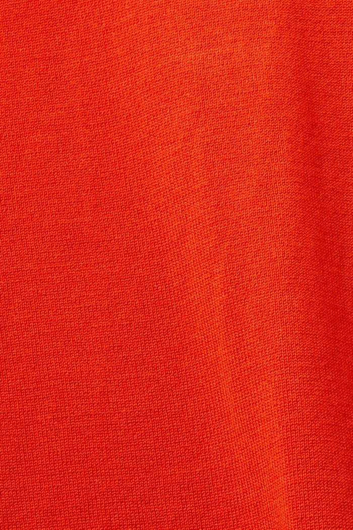 Pullover med høj krave, LENZING™ ECOVERO™, BRIGHT ORANGE, detail image number 5