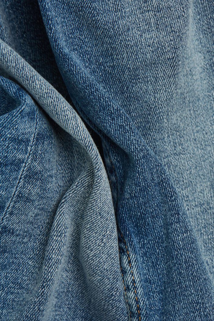 Stretch-jeans i økologisk bomuld, BLUE MEDIUM WASHED, detail image number 4
