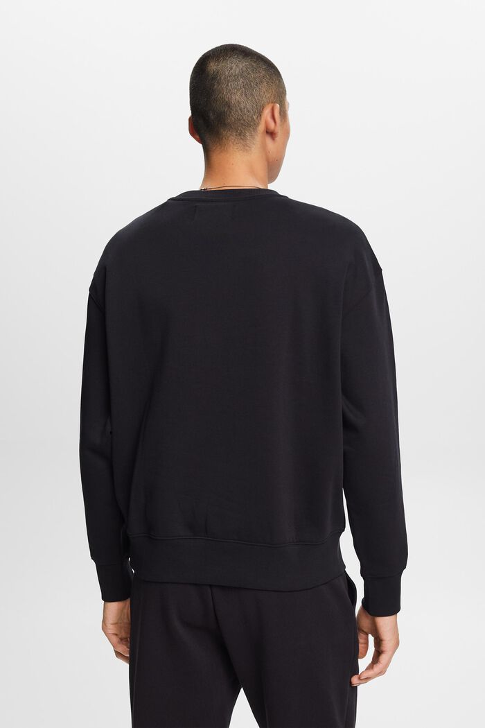 Sweatshirt med syet logo, BLACK, detail image number 3