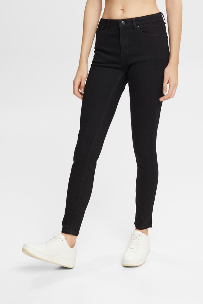 Jeans i bomuldsblanding med stretchkomfort, BLACK RINSE, detail image number 1