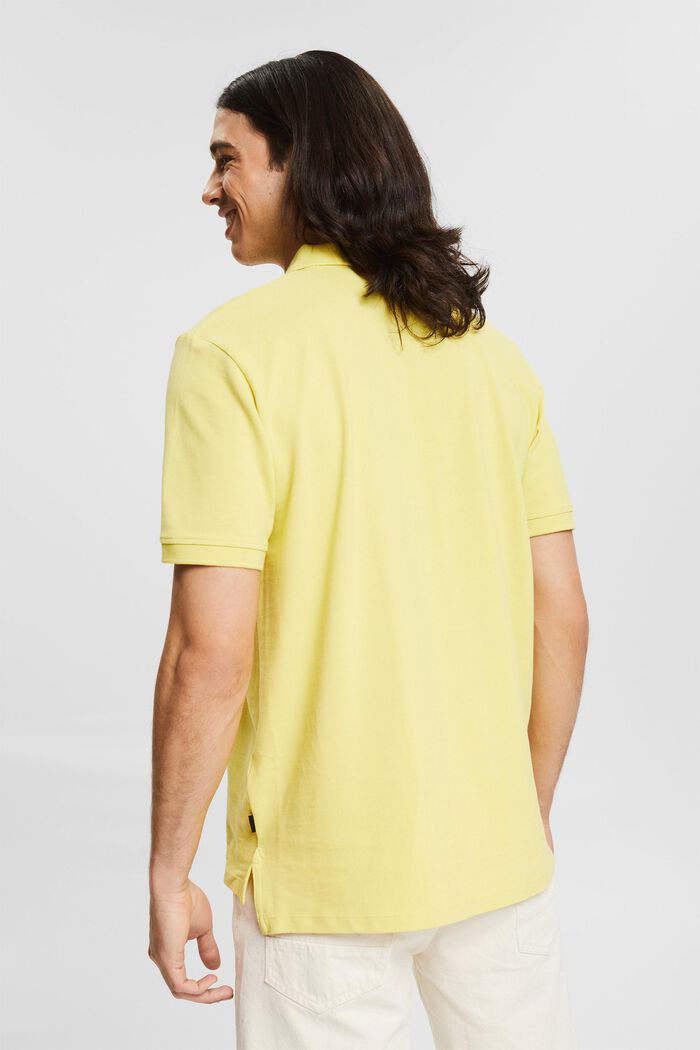 Poloshirt af bomuld, YELLOW, detail image number 3