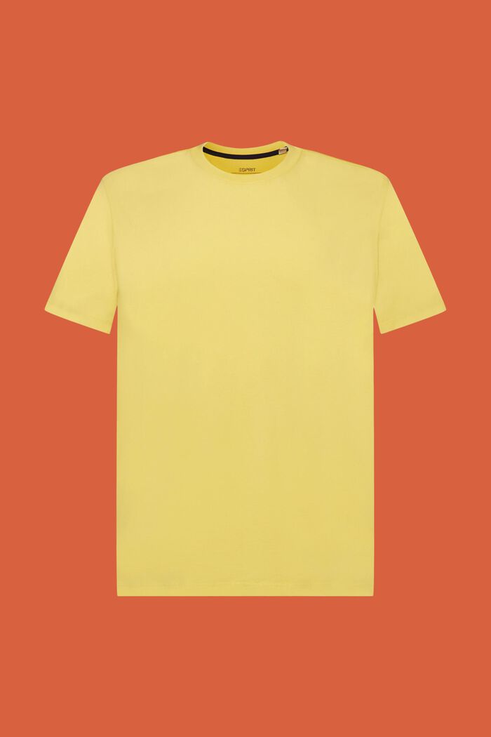 Garment-dyed T-shirt i jersey, 100 % bomuld, DUSTY YELLOW, detail image number 6