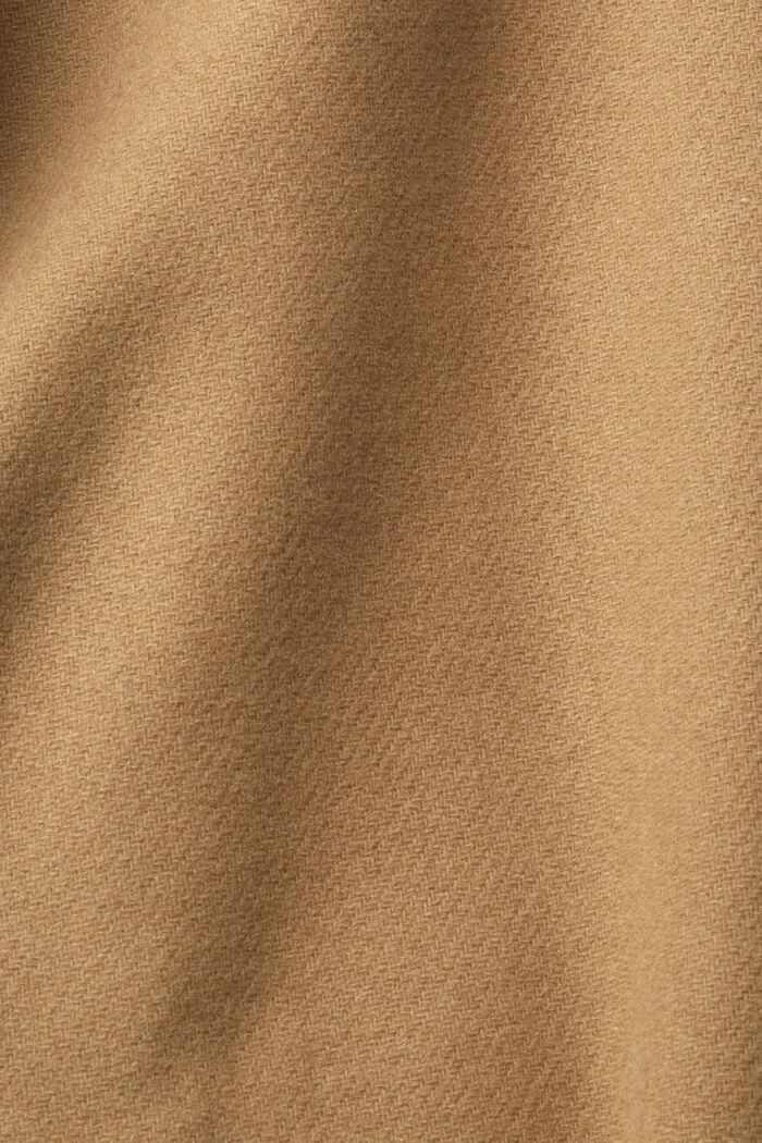 Frakke i uldmiks med quiltet inderside, KHAKI BEIGE, detail image number 5