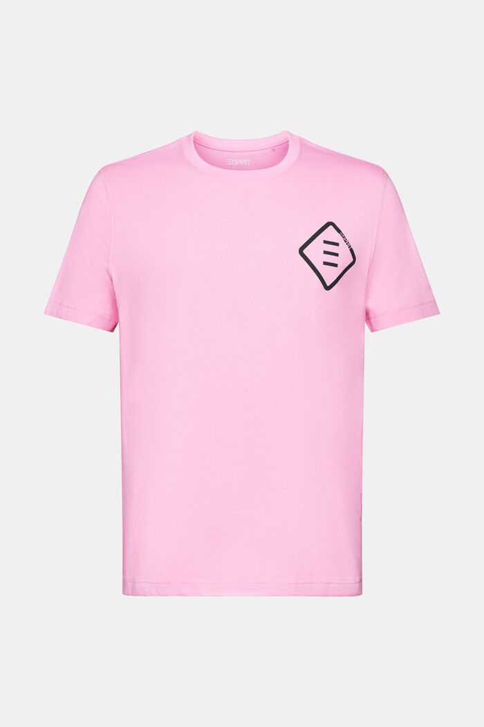 T-shirt i bomuldsjersey med logo, PINK, detail image number 6