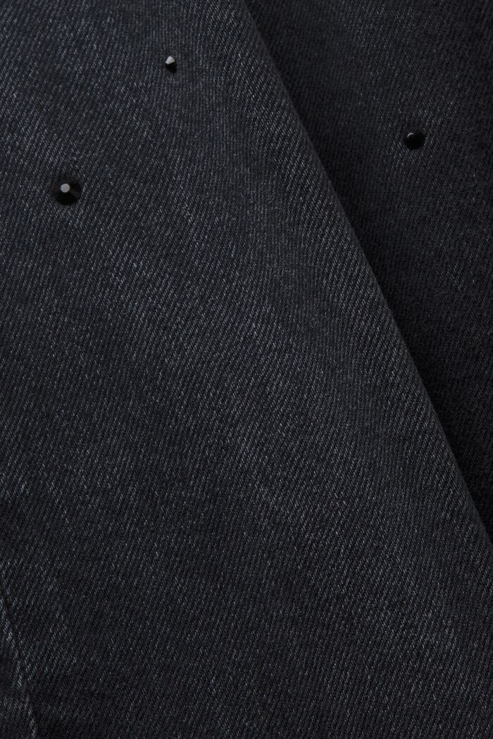 Klassiske retro-jeans med høj talje, BLACK DARK WASHED, detail image number 7