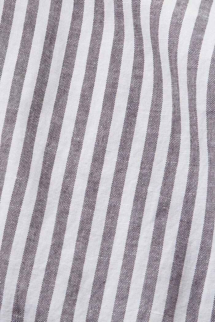 Stribet skjorte i bomuldspoplin, NAVY, detail image number 5