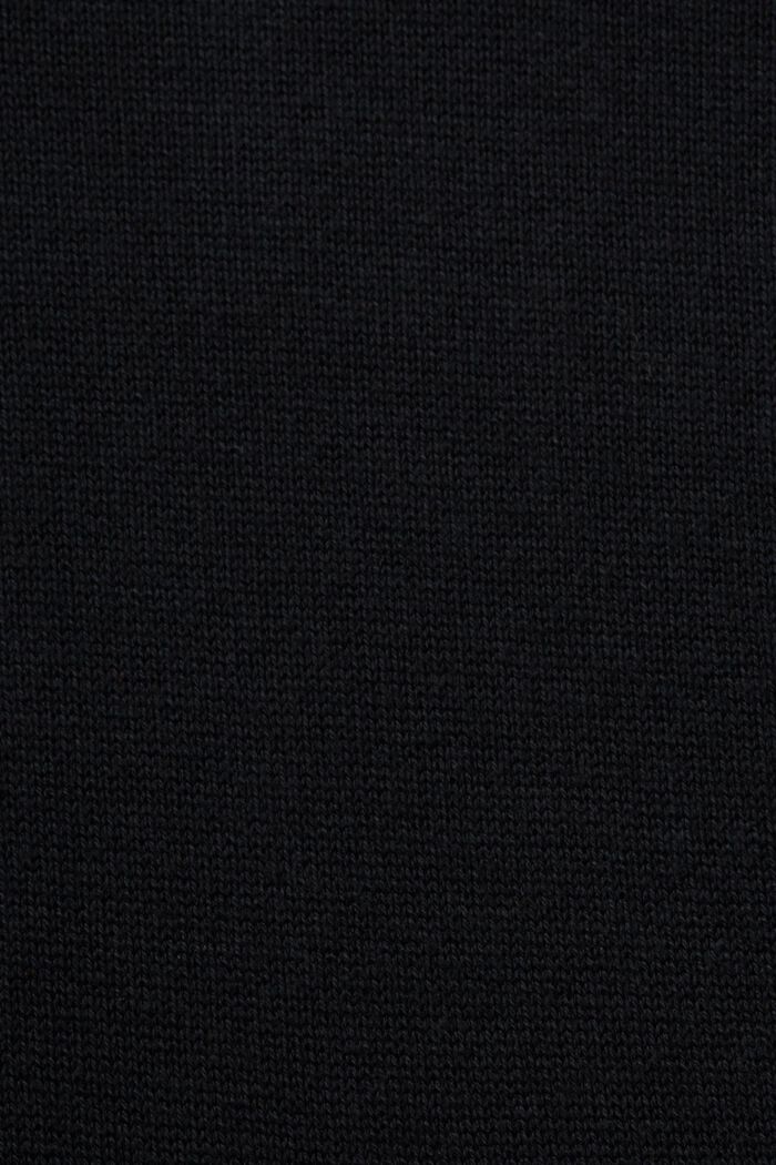 Strikket minikjole med rullekrave, BLACK, detail image number 5