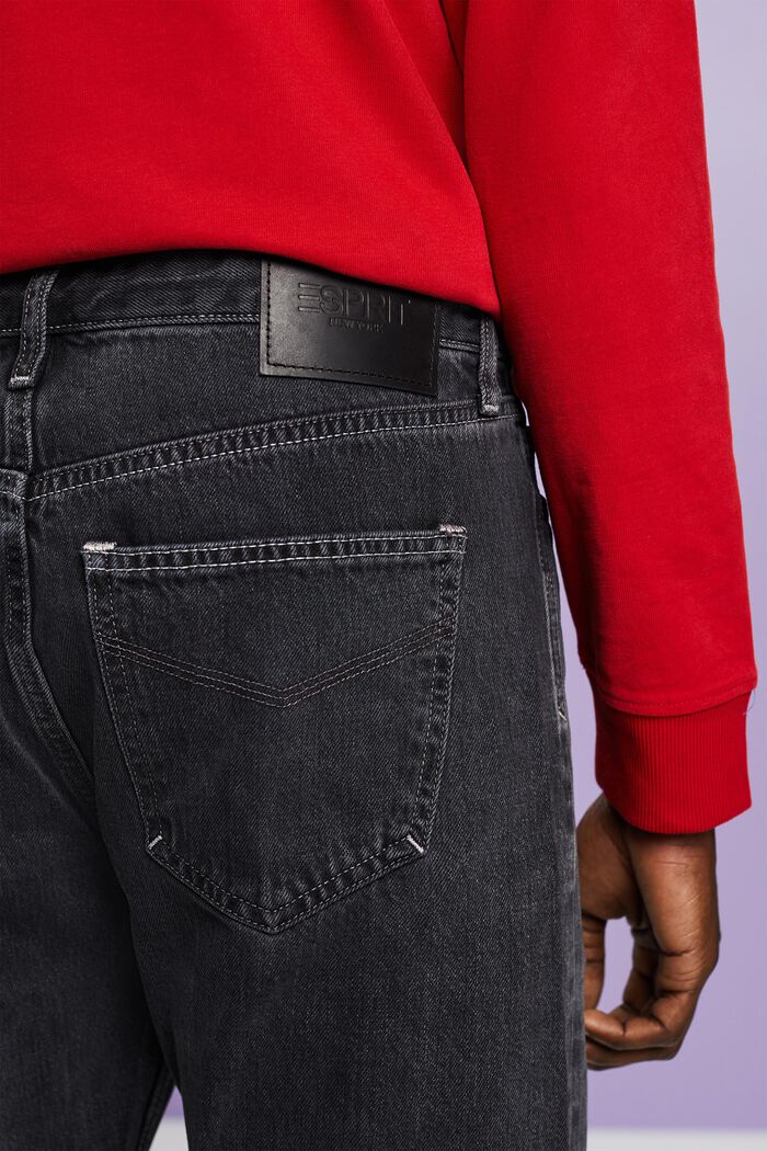 Lige jeans med mellemhøj talje, GREY DARK WASHED, detail image number 3