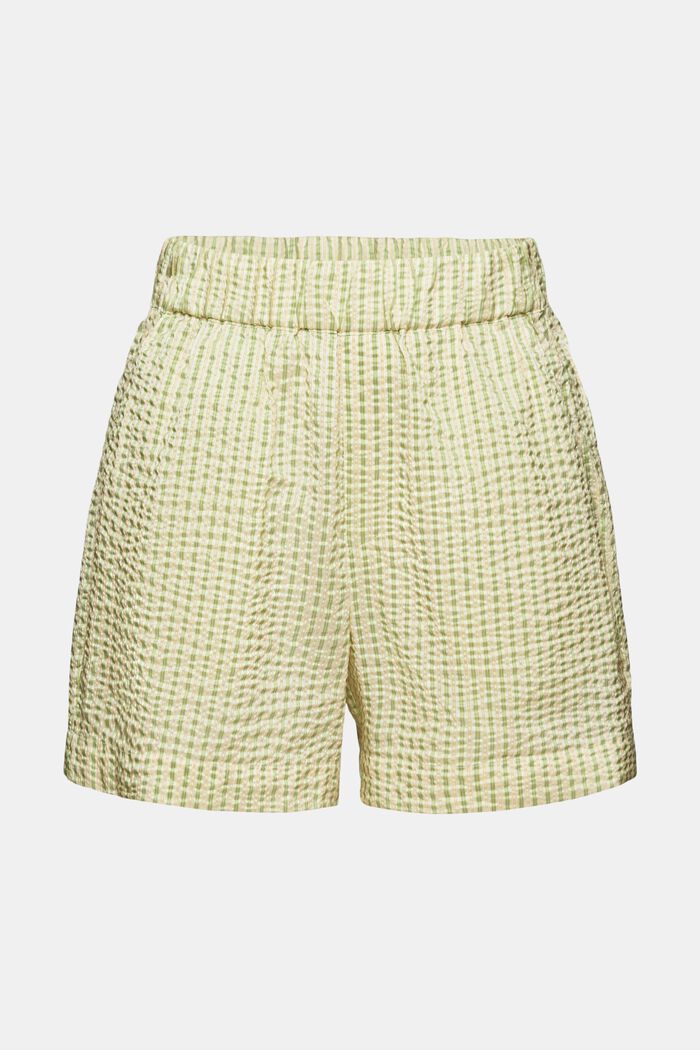 Krøllede shorts med striber, LIGHT GREEN, detail image number 7