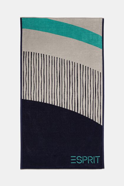 Strandhåndklæde i et stribet design, DEEP WATER, overview
