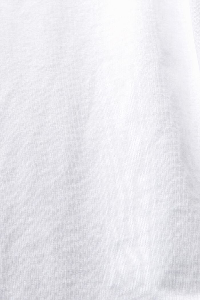 T-shirt med rund hals og logo, WHITE, detail image number 4