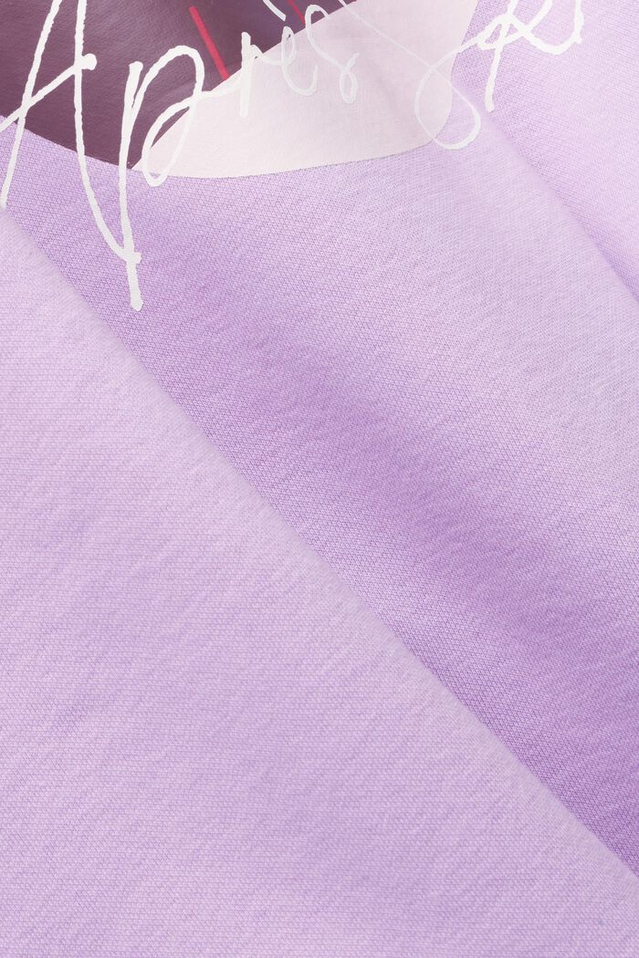 Sweatshirt med print på fronten, VIOLET, detail image number 1