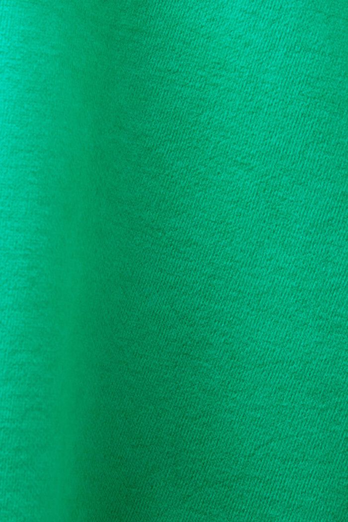 Hættetrøje i bomuldsmiks med logo, GREEN, detail image number 6