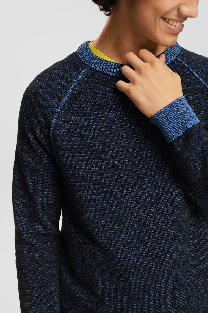Meleret striksweater, NAVY, detail image number 2
