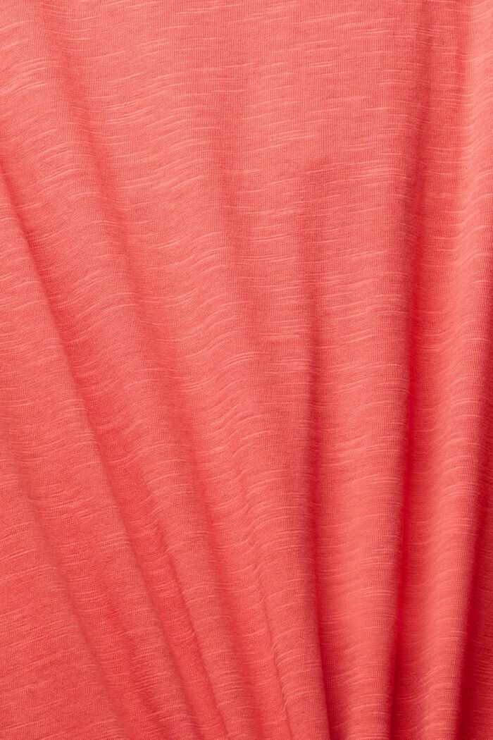 Top med broderie anglaise, CORAL RED, detail image number 4