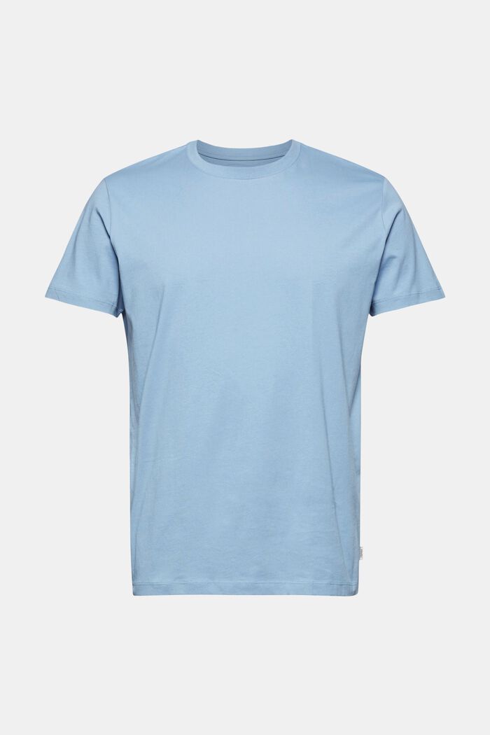 Jersey-T-shirt af 100% økologisk bomuld, GREY BLUE, detail image number 0