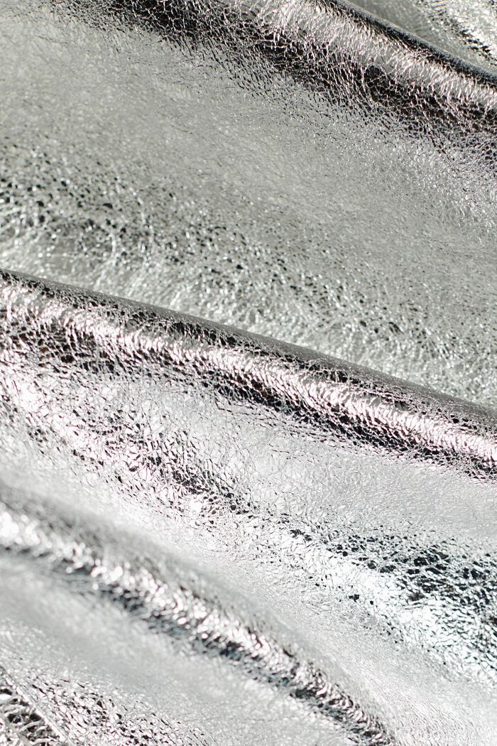 Coatet metallic skindnederdel, SILVER, detail image number 5