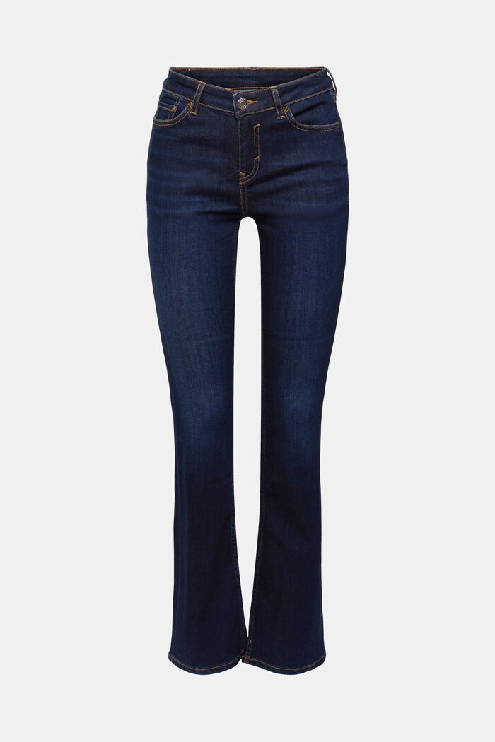Bootcut-jeans med høj talje, BLUE DARK WASHED, detail image number 2