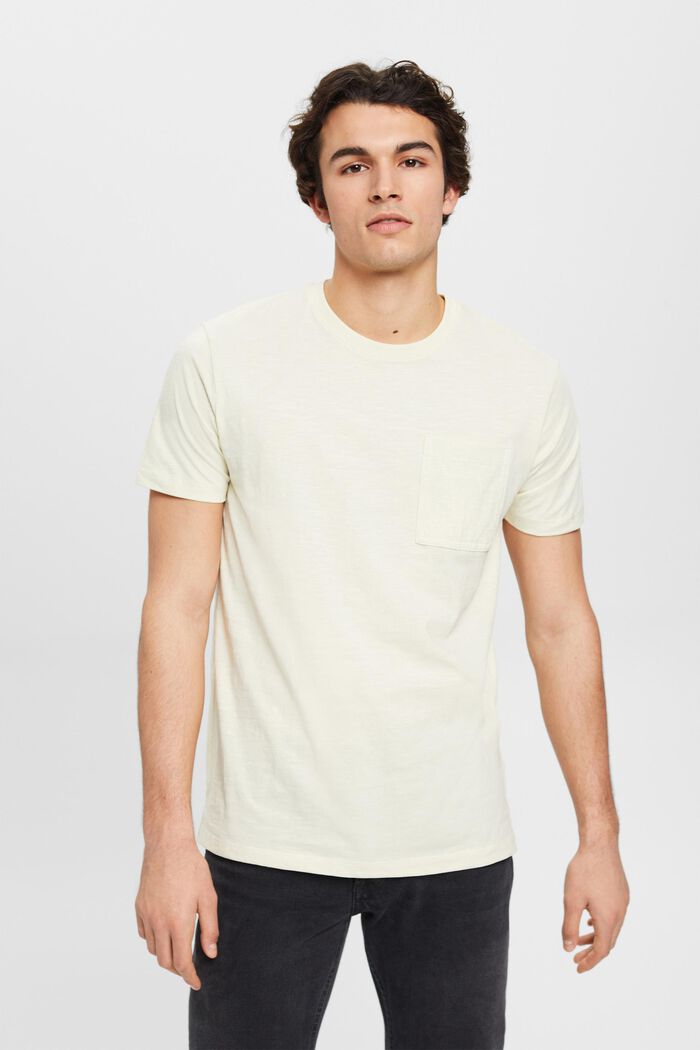 Bomulds-T-shirt med brystlomme, ICE, detail image number 0