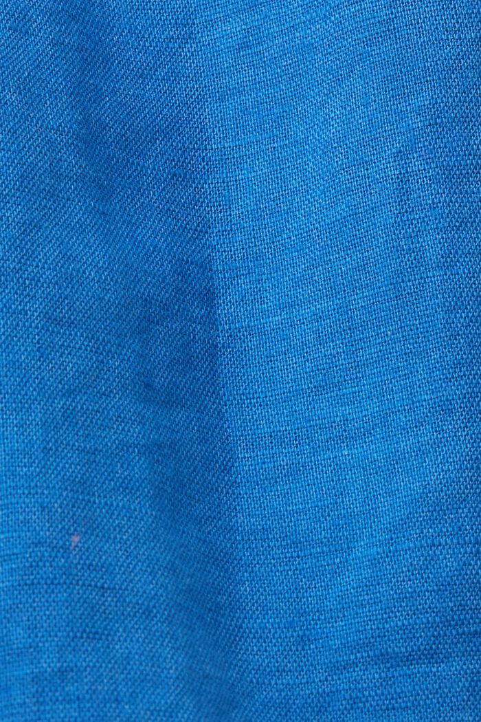 Skjorte i hør- og bomuldsmiks, BRIGHT BLUE, detail image number 5