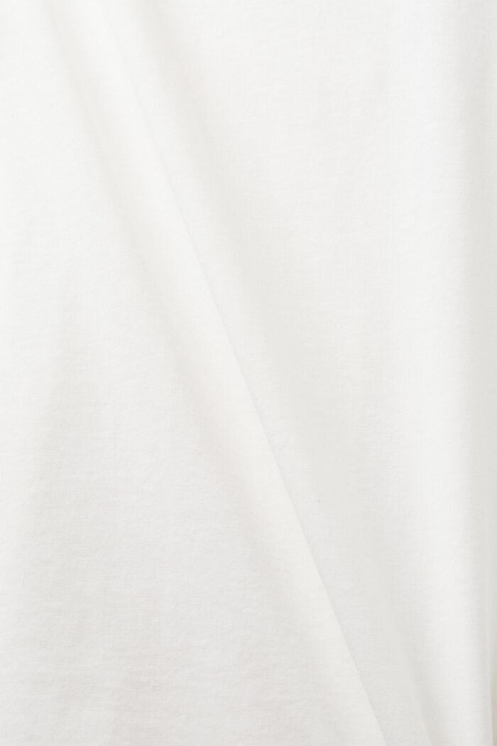 T-shirt med rund hals, 100 % bomuld, OFF WHITE, detail image number 4