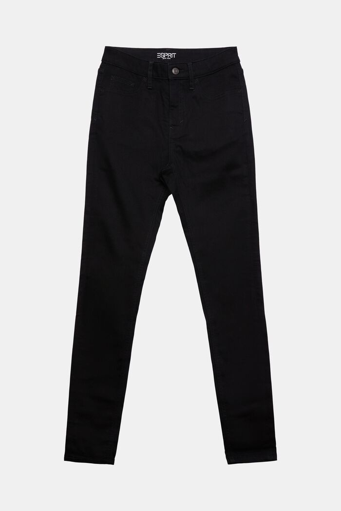 Skinny jeans med høj talje, BLACK RINSE, detail image number 7
