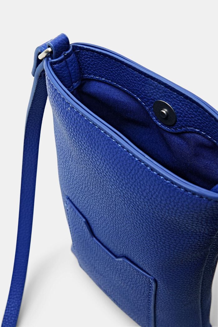 Crossbody-mobiltaske i kunstlæder, BRIGHT BLUE, detail image number 2