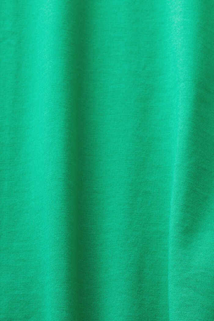 T-shirt i pimabomuld med broderet logo, GREEN, detail image number 5
