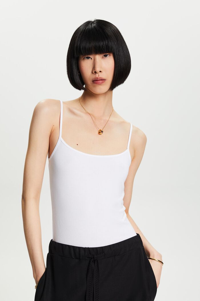 Camisole i jersey, WHITE, detail image number 0