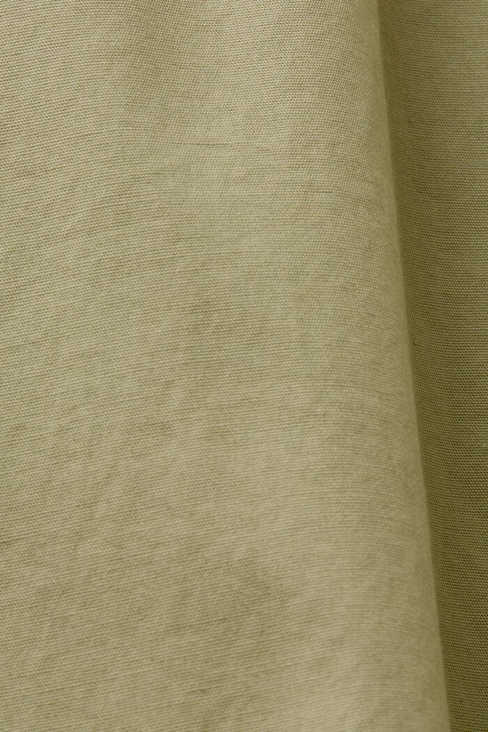Bomuldsskjorte med standkrave, LIGHT GREEN, detail image number 5
