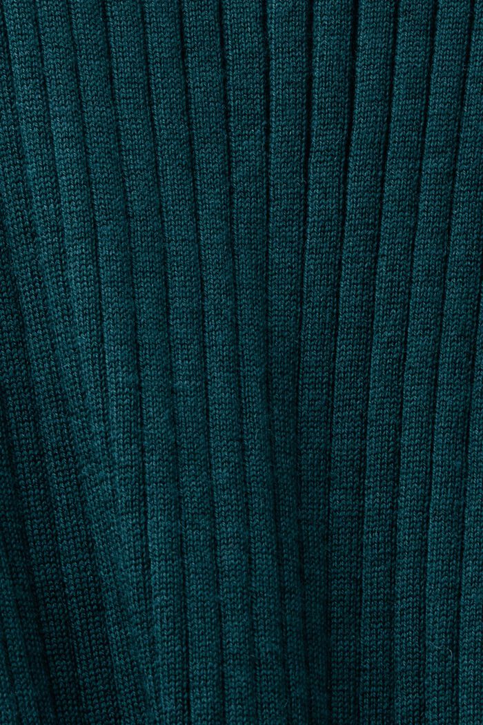 Ærmeløs sweater i ekstra fint merinould, EMERALD GREEN, detail image number 5
