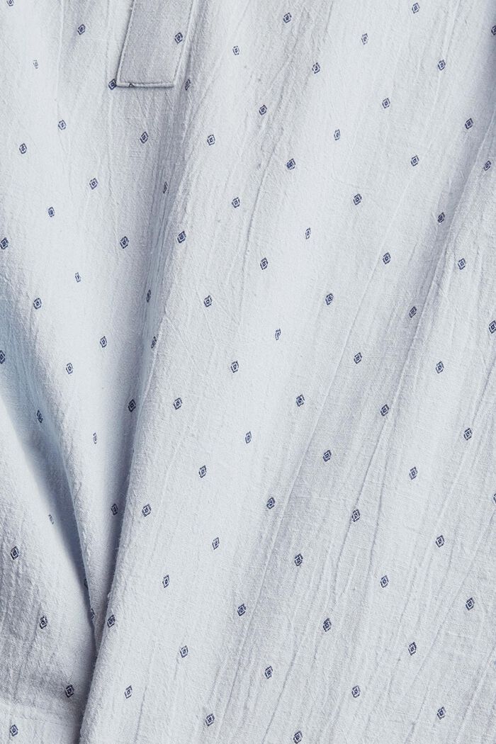Mønstret bluse med bægerformet udskæring, LIGHT BLUE, detail image number 4