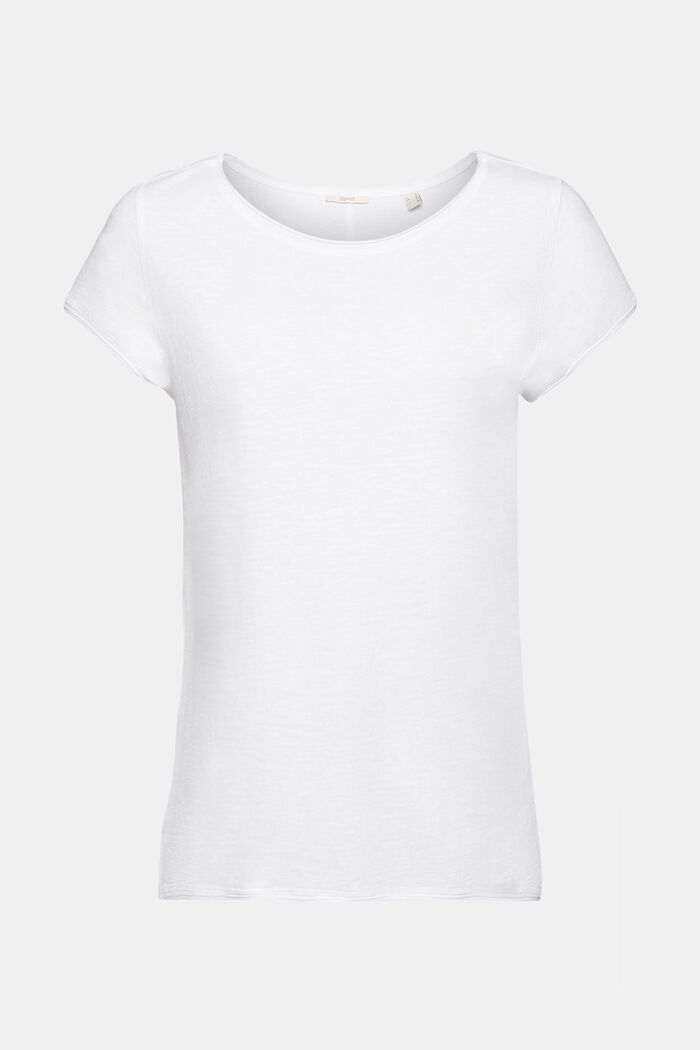 T-shirt i slub-bomuld, WHITE, detail image number 5