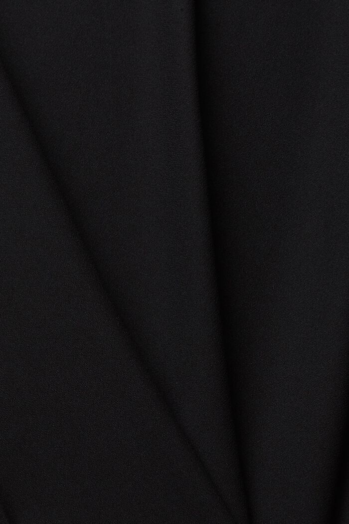 Stretchbluse med rå kanter, BLACK, detail image number 6