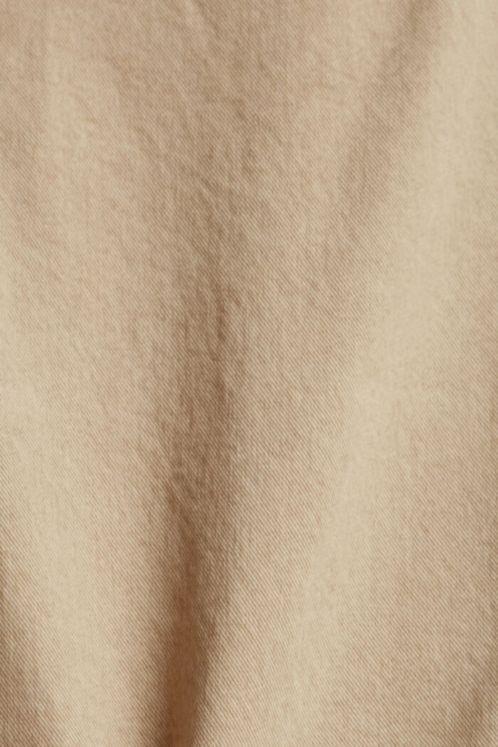 Culottebukser i denim med destroyed-effekter, SAND, detail image number 4