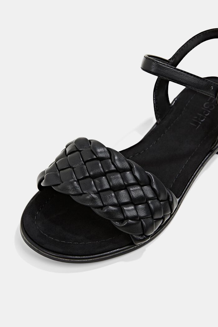 Sandaler med flettede remme, BLACK, detail image number 4