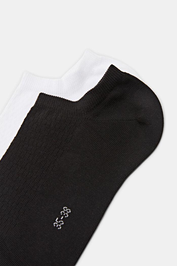 2-pak sneaker-sokker, BLACK/WHITE, detail image number 2