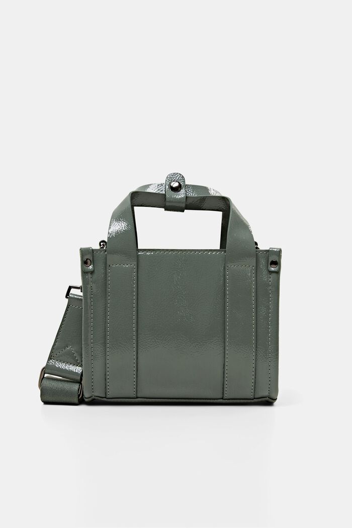 Håndtaske med aftagelig skulderrem, DUSTY GREEN, detail image number 0