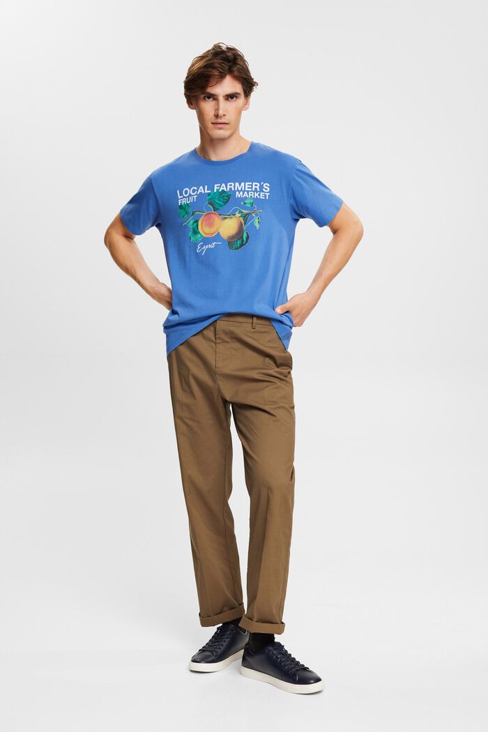 T-shirt med print, BLUE, detail image number 4