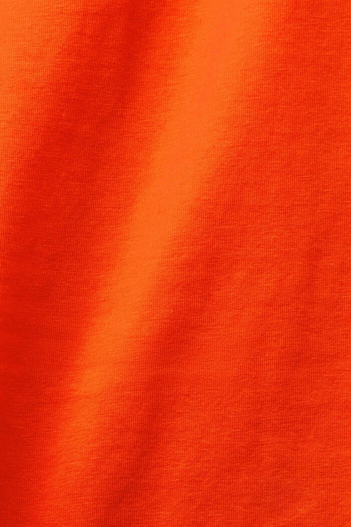 T-shirt med bådudskæring, BRIGHT ORANGE, detail image number 5