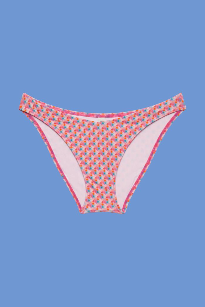 Mini-brief bikinitrusser med geometrisk mønster, PINK FUCHSIA, detail image number 3