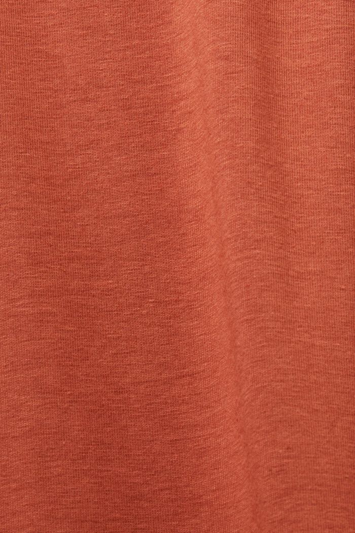 Midi-T-shirtkjole i jersey, TERRACOTTA, detail image number 5